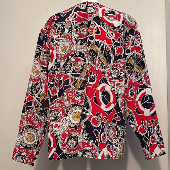 Vintage Breckenridge size 12 nautical themed blouse 24-136 - Picture 2 of 10